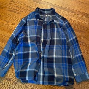 blue north face flannel